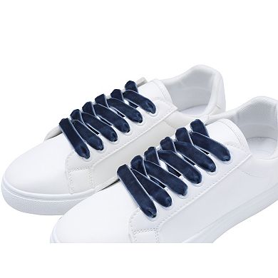 1 Pair Shoelace for Sneakers Single Side Suede Flat for Sneakers 55.1"