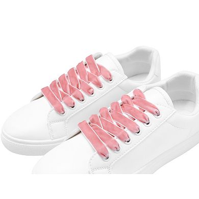 1 Pair Shoelace for Sneakers Single Side Suede Flat for Sneakers 47.2"