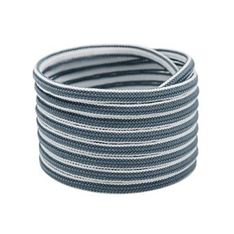 1 Pairs Oval Two Colored Textured Stripes Shoe Laces for Sneakers 35.4"