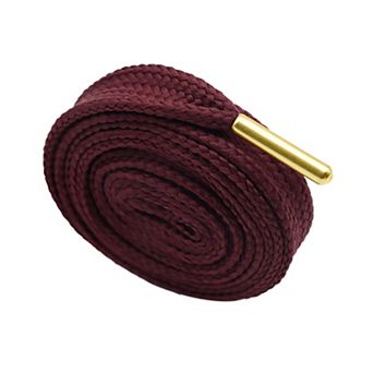 1 Pair Solid Color Flat Shoelaces Thick with Metal Tips for Sneakers 62.99"