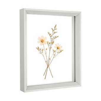 10.7x12.7" Floating Picture Frames, Wooden Double Acrylic Pressed Flower Photo Frames Wall Tabletop