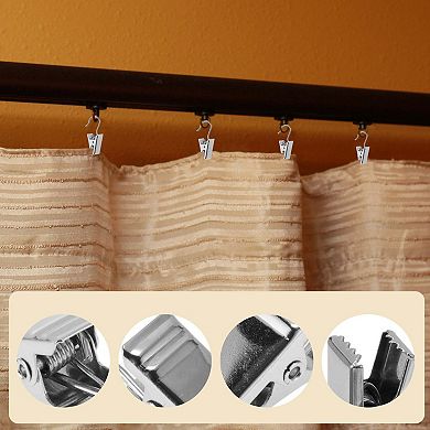 0.7cm 10Pcs Curtain Hook with Clips, Curtain Clips for Decoration Craft Display