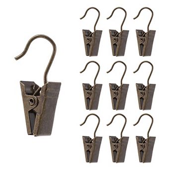 0.7cm 10 pc Curtain Hook with Clips, Curtain Clips for Decoration Craft Display