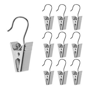0.7cm 10 pc Curtain Hook with Clips, Curtain Clips for Decoration Craft Display
