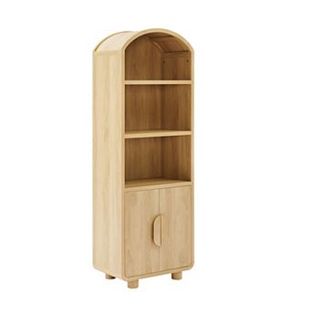 Crosley Furniture Millie Bookcase with Adjustable Shelf & Wooden Pull Handles