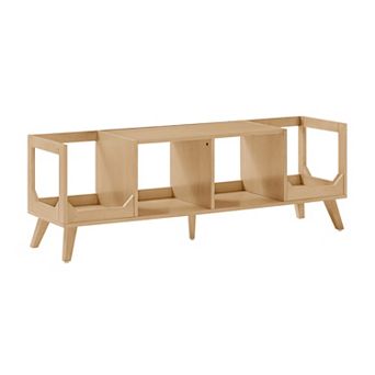 Crosley Furniture Asheville Low Record Player Stand With Vinyl Storage