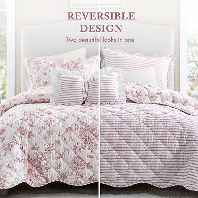 Madison Park Essentials Colette Reversible Floral Quilt Set