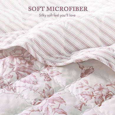Madison Park Essentials Colette Reversible Floral Quilt Set