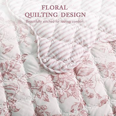 Madison Park Essentials Colette Reversible Floral Quilt Set