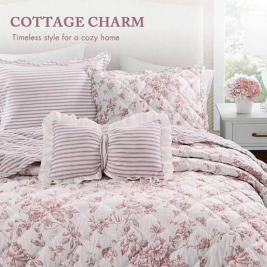 Madison Park Essentials Colette Reversible Floral Quilt Set