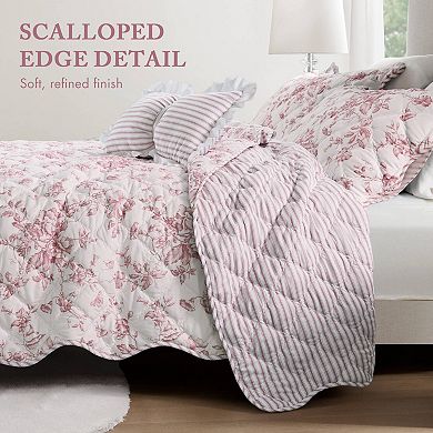 Madison Park Essentials Colette Reversible Floral Quilt Set