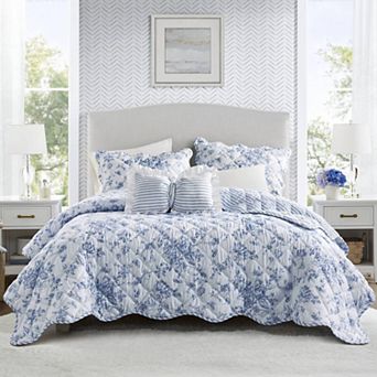 Madison Park Essentials Colette Reversible Floral Quilt Set