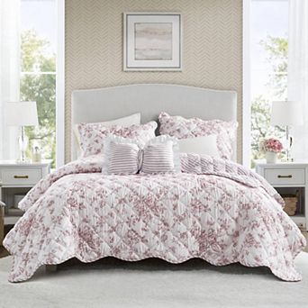 Madison Park Essentials Colette Reversible Floral Quilt Set