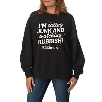 Women's Home Alone Oversized Fleece Crew Sweatshirt