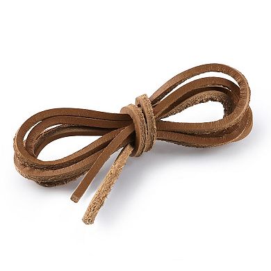 1 Pair Men's Faux Leather Square Shoelaces for Boots 47.24"