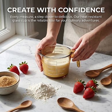 Measuring Cup, Glass Liquid Measuring Cup for Kitchen Baking and Cooking 1000ml