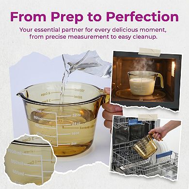 Measuring Cup, Glass Liquid Measuring Cup for Kitchen Baking and Cooking 1000ml