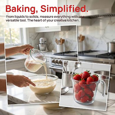 Measuring Cup 1 Cup Glass Measuring Cup Liquid Measuring Cups Measure Cups for Kitchen Baking 1000ml