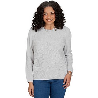 Women's Alfred Dunner Cable Pullover Chenille Sweater