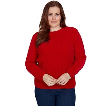 Women's Alfred Dunner Cable Pullover Chenille Sweater