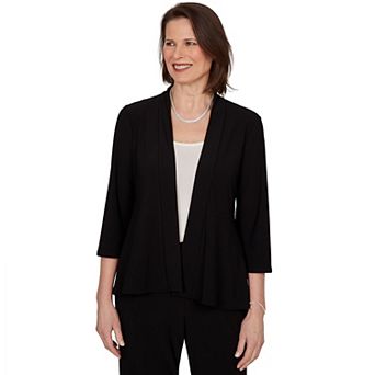 Women's Alfred Dunner Light Open Crepe Cardigan Top
