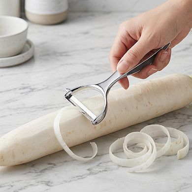 Stainless Steel Vegetable Peeler, Durable Potato Peeler with Round Handle for Kitchen