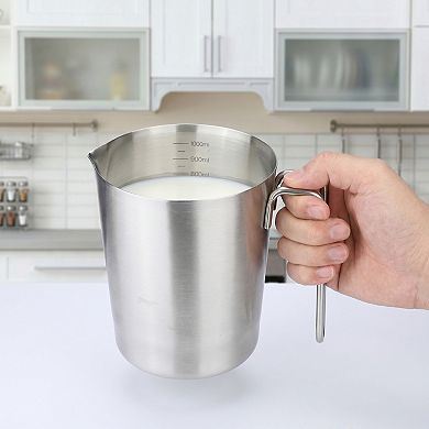 Liquid Stainless Steel Measuring Cup for Kitchen Ideal for Measuring Ingredients Precisely 1000ml