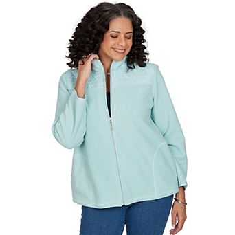 Women's Alfred Dunner Quilted Zip-Front Knit Jacket