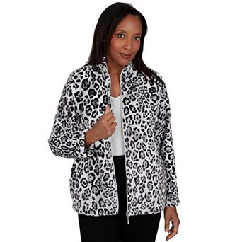 Women's Alfred Dunner Cozy Animal Print Knit Jacket