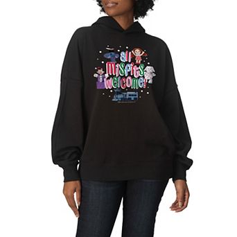 Women's Rudolph The Red Nosed Reindeer Oversized Fleece Hoodie Sweatshirt