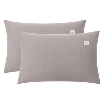 2 Pack Cotton Pillowcase, Smooth Cooling Pillow Cases Envelope Closure, Pillow Covers for Women Men