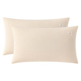 2 Pack Cotton Pillowcase, Smooth Cooling Pillow Cases Envelope Closure, Pillow Covers for Women Men