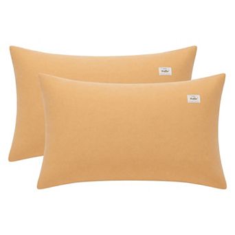 2 Pack Cotton Pillowcase, Smooth Cooling Pillow Cases Envelope Closure, Pillow Covers for Women Men