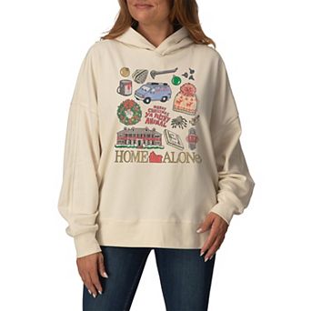 Women's Home Alone Oversized Fleece Hoodie Sweatshirt