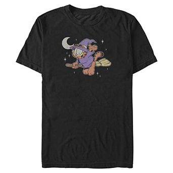 Big & Tall Garfield Night Flight Halloween Graphic Tee