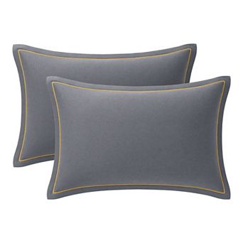 2 pc Cotton Pillowcase, Smooth Cooling Pillow Cases Envelope Closure, Durable Bedding Pillow