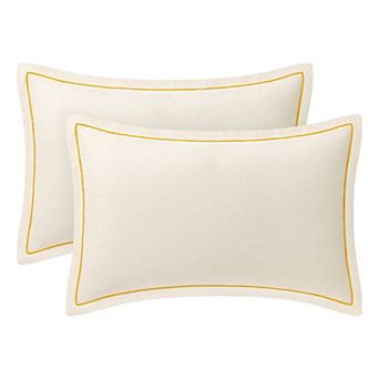 2 pc Cotton Pillowcase, Smooth Cooling Pillow Cases Envelope Closure, Durable Bedding Pillow