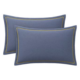 2 pc Cotton Pillowcase, Smooth Cooling Pillow Cases Envelope Closure, Durable Bedding Pillow