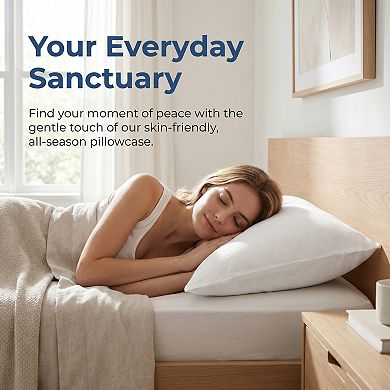 2 Pack Cotton, Smooth Cooling Envelope Closure, Covering Women Men, Wrinkle Resistant Pillowcases