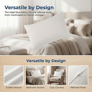2 Pack Cotton, Smooth Cooling Envelope Closure, Covering Women Men, Wrinkle Resistant Pillowcases