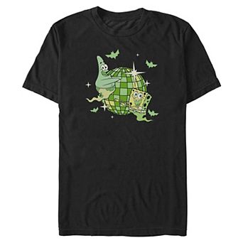Big & Tall Nickelodeon SpongeBob And Patrick Disco Ghosts Halloween Graphic Tee