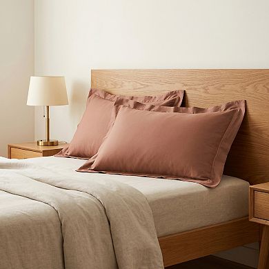 2 Pack Cotton Pillowcase, Cooling Envelope Closure, Wrinkle Resistant Bedding Pillowcases