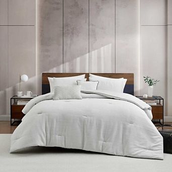Kenneth Cole Space Dye Grid Comforter Set