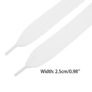 1 Pair Flat Thick Shoelaces Wide Solid Color Strings for Sneakers 55.12"