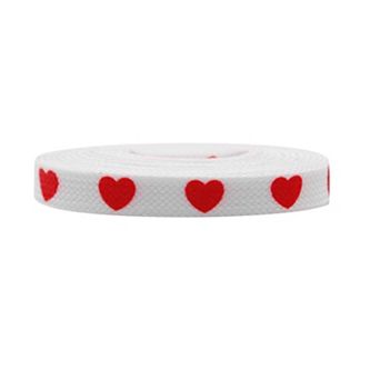 1 Pair Heart Printed Cute Flat Shoelaces for Sneakers 63"