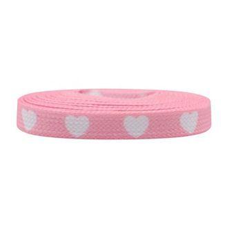1 Pair Heart Printed Cute Flat Shoelaces for Sneakers 55.1"