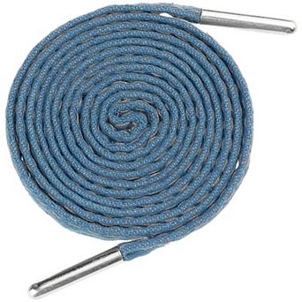 1 Pair Cotton Blend Denim Flat Shoelace with Metal Tips for Sneakers 35.43"