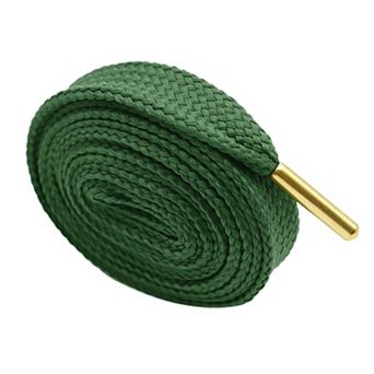 1 Pair Solid Color Flat Shoelaces Thick with Metal Tips for Sneakers 47.24"