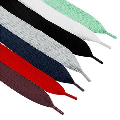 1 Pair Flat Thick Shoelaces Wide Solid Color Strings for Sneakers 39.37"