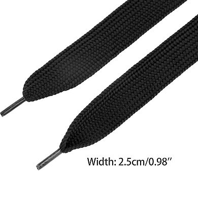 1 Pair Flat Thick Shoelaces Wide Solid Color Strings for Sneakers 39.37"